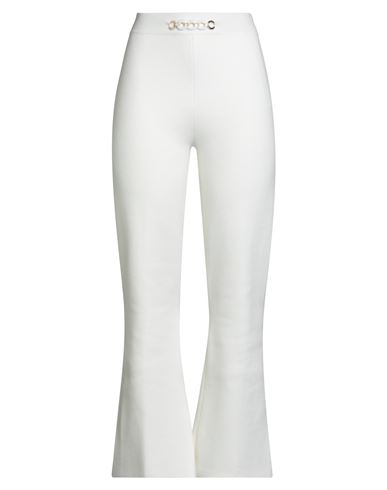 Twinset Woman Pants Ivory Size L Viscose, Polyamide, Polyester, Elastane In White