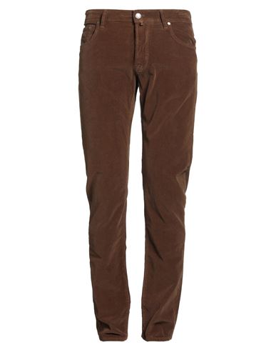 Jacob Cohёn Man Pants Brown Size 34 Cotton, Elastane In Brown