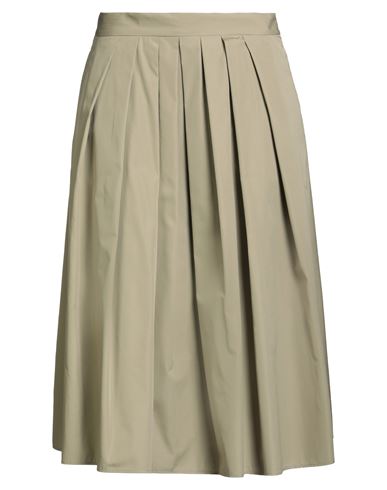 Aspesi Woman Midi Skirt Sage Green Size 12 Cotton In Neutral