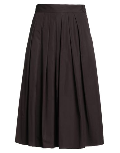 Aspesi Woman Midi Skirt Dark Brown Size 6 Cotton
