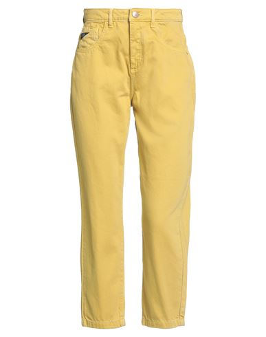 Yes Zee By Essenza Jeans Woman Pants Mustard Size 27 Cotton