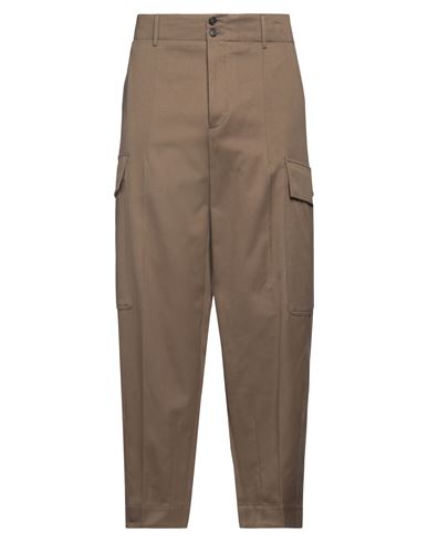 Pt Torino Man Pants Khaki Size 36 Cotton, Virgin Wool