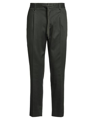 Paolo Pecora Man Pants Dark Green Size 38 Lyocell, Cotton, Elastane In Black