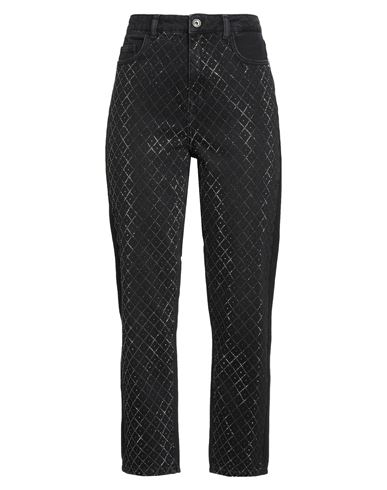 Patrizia Pepe Woman Jeans Charcoal Size 28 Cotton, Glass