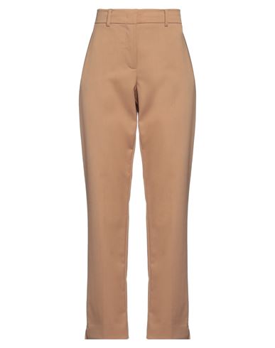 Max & Co . Woman Pants Camel Size 10 Polyester, Virgin Wool, Elastane