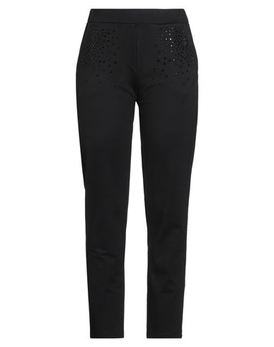 Mariuccia Woman Pants Black Size Xl Rayon, Nylon, Elastane In Black