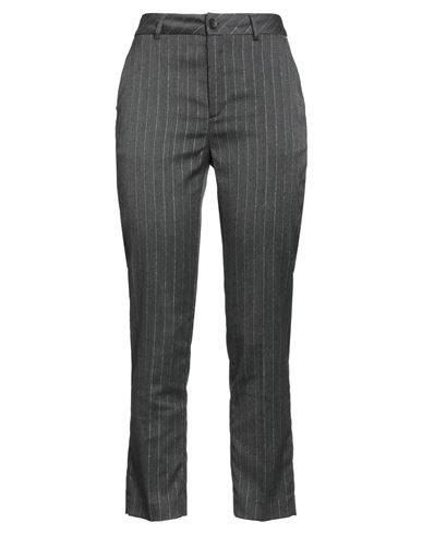 Liu •jo Woman Pants Lead Size 10 Polyester, Viscose, Elastane, Metallic Fiber In Gray