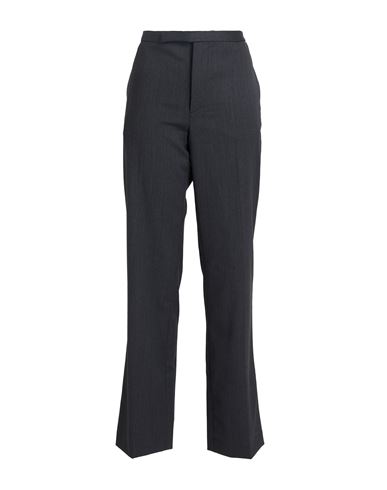 Aspesi Woman Pants Charcoal Size 6 Polyester, Virgin Wool, Elastane In Black