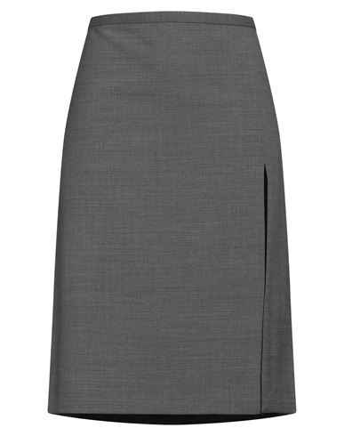 Philosophy Di Lorenzo Serafini Woman Midi Skirt Lead Size 8 Polyester, Wool, Elastane