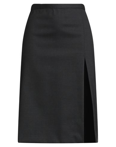 Philosophy Di Lorenzo Serafini Woman Midi Skirt Charcoal Size 8 Polyester, Wool, Elastane In Black