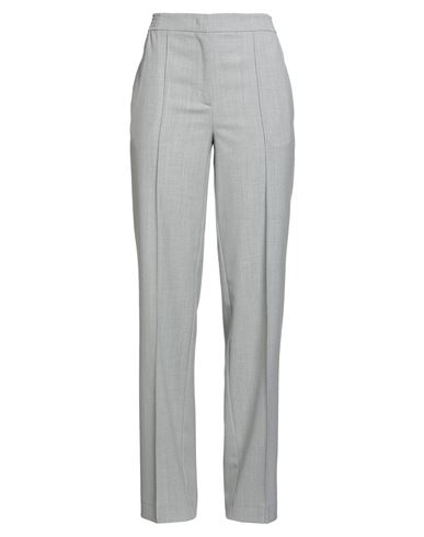 Twinset Woman Pants Light Grey Size 8 Polyester, Wool, Viscose, Elastane In Gray