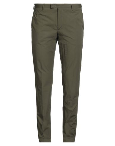 Pt Torino Man Pants Military Green Size 38 Cotton, Elastane