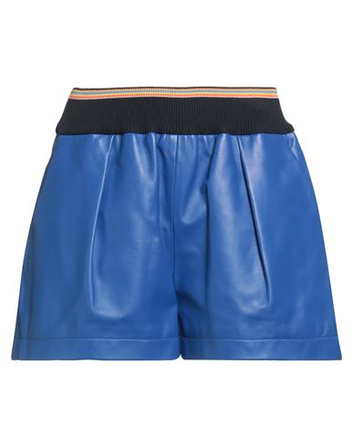 Marni Woman Shorts & Bermuda Shorts Bright Blue Size 4 Leather