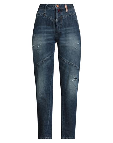 High Woman Jeans Blue Size 10 Cotton