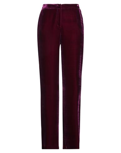 Sartoria 74 Woman Pants Plum Size 10 Rayon, Silk