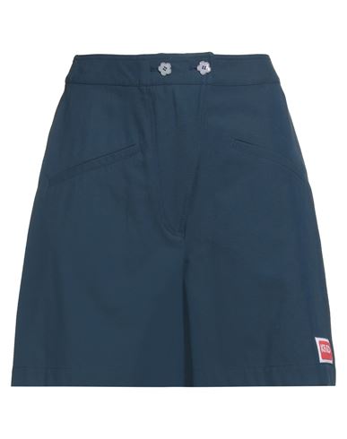 Kenzo Woman Shorts & Bermuda Shorts Blue Size 6 Triacetate, Cotton