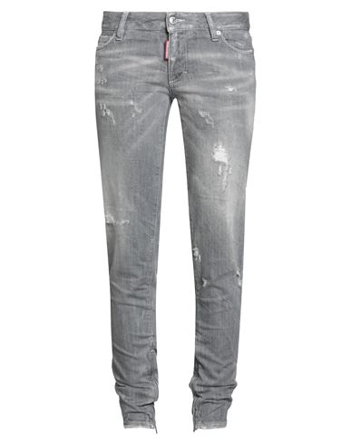 Dsquared2 Woman Jeans Grey Size 4 Cotton, Elastane