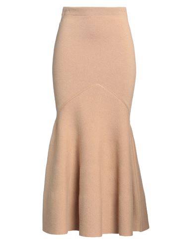 Patou Woman Maxi Skirt Sand Size S Merino Wool, Polyamide, Cashmere