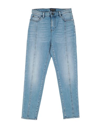 Emporio Armani Toddler Girl Denim Shorts Blue Size 7 Cotton, Lyocell, Elastomultiester, Elastane