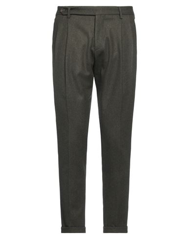 Messagerie Luxe Fabrics Man Pants Military Green Size 40 Wool, Polyester