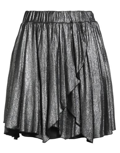 Le Volière Woman Mini Skirt Charcoal Size S Viscose