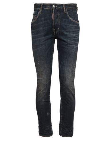 Dsquared2 Man Jeans Blue Size 36 Cotton, Elastane In Blue