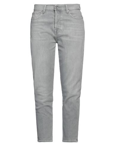 7 For All Mankind Woman Jeans Grey Size 32 Cotton, Elastomultiester, Elastane