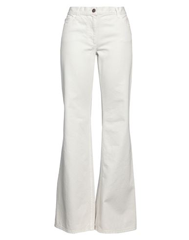 Magda Butrym Woman Jeans Light Grey Size 6 Cotton