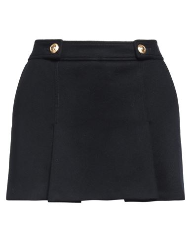 Tom Ford Woman Mini Skirt Midnight Blue Size 4 Virgin Wool, Cashmere