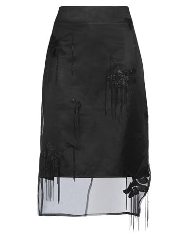 Rohe Róhe Woman Midi Skirt Black Size 12 Silk