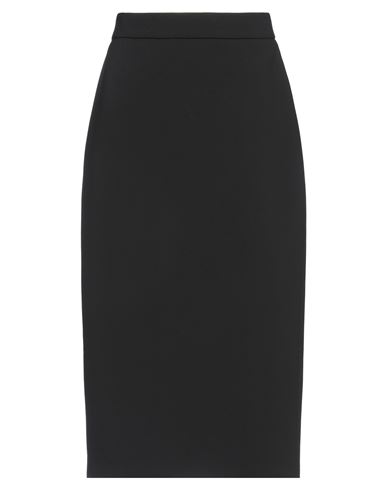 Max Mara Woman Midi Skirt Black Size 14 Polyester, Elastane