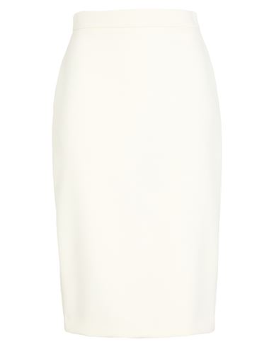 MAX MARA MAX MARA WOMAN MIDI SKIRT CREAM SIZE 2 POLYESTER, ELASTANE 