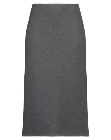 Rier Woman Midi Skirt Grey Size L Virgin Wool