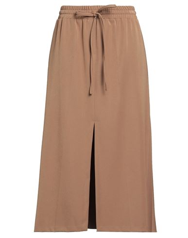 Kartika Woman Midi Skirt Camel Size 10 Polyester, Viscose, Elastane