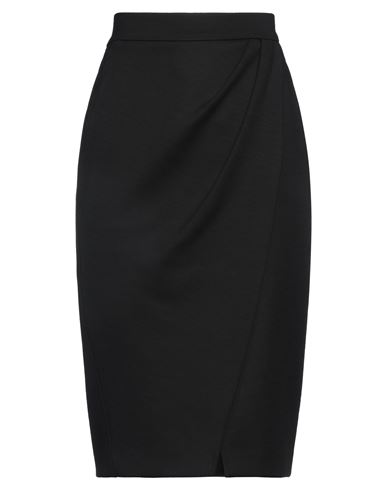 Max Mara Woman Midi Skirt Black Size 6 Wool, Polyamide, Lyocell, Elastane