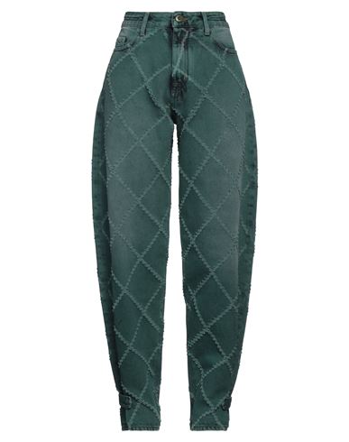 Jacob Cohёn Woman Pants Dark Green Size 31 Cotton, Polyester