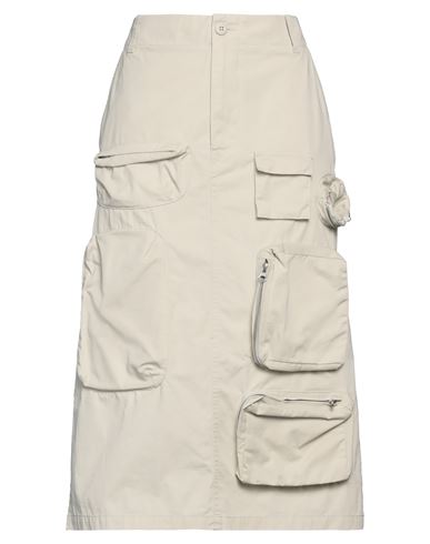 Mm6 Maison Margiela Woman Midi Skirt Cream Size 6 Cotton