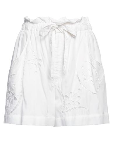 Isabel Marant Woman Shorts & Bermuda Shorts White Size 8 Modal, Polyamide