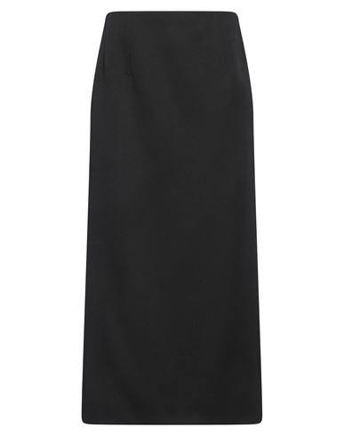 Valentino Garavani Le Noir Woman Midi Skirt Black Size 6 Virgin Wool