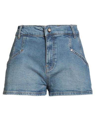 Pinko Denim Woman Denim Shorts Blue Size 8 Cotton, Elastane