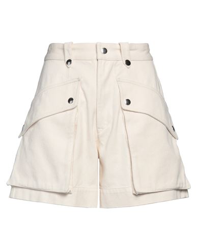 Isabel Marant Étoile Marant Étoile Woman Shorts & Bermuda Shorts Ivory Size 10 Cotton