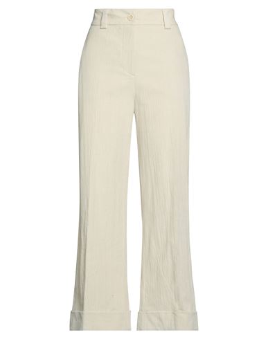 Momoní Woman Pants Ivory Size 8 Cotton, Modal, Elastane In White