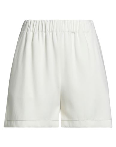 Theory Woman Shorts & Bermuda Shorts Ivory Size S Viscose, Elastane, Polyamide
