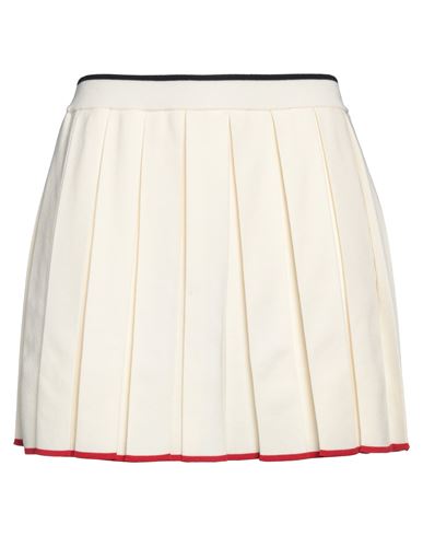 Thom Browne Woman Mini Skirt Ivory Size 4 Virgin Wool, Polyamide, Elastane