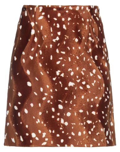 Shop Vivetta Woman Mini Skirt Camel Size 2 Polyester