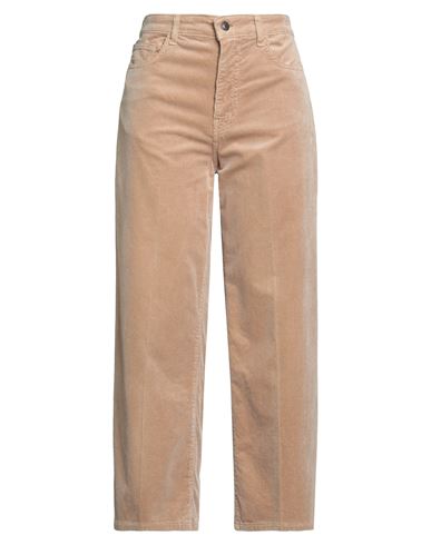 Bonheur Woman Pants Camel Size 32 Cotton, Modal, Elastane