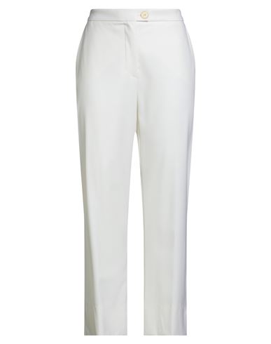 Maison Laviniaturra Woman Pants Ivory Size 8 Wool
