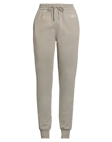 Chloé Woman Pants Light Grey Size M Cotton, Polyester, Elastane
