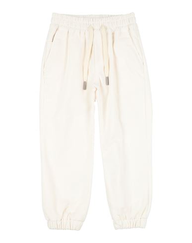 Bikkembergs Toddler Boy Pants Ivory Size 5 Cotton, Elastane