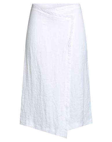 MAISON LAVINIATURRA MAISON LAVINIATURRA WOMAN MIDI SKIRT WHITE SIZE 8 LINEN 
